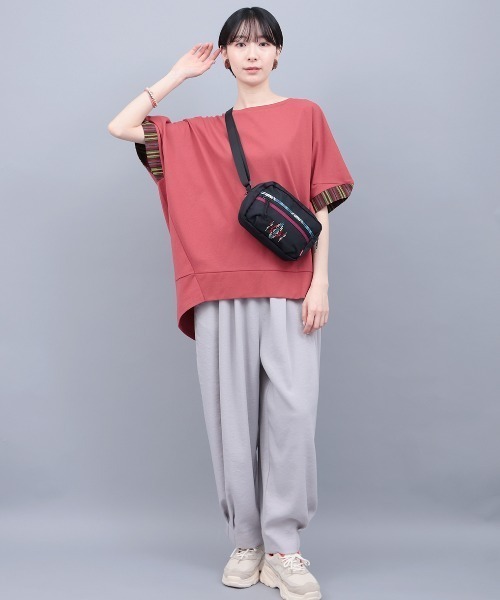 チチカカ（チチカカ）の「ドルマンコクーンジャカードプルオーバー（Tシャツ/カットソー・レディース・レッド/ブラック/ネイビー/ベージュ・FREE）」の10枚目の写真