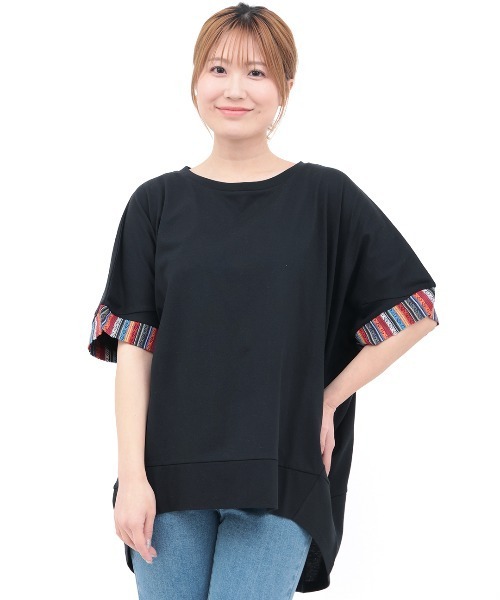 チチカカ（チチカカ）の「ドルマンコクーンジャカードプルオーバー（Tシャツ/カットソー・レディース・レッド/ブラック/ネイビー/ベージュ・FREE）」の11枚目の写真