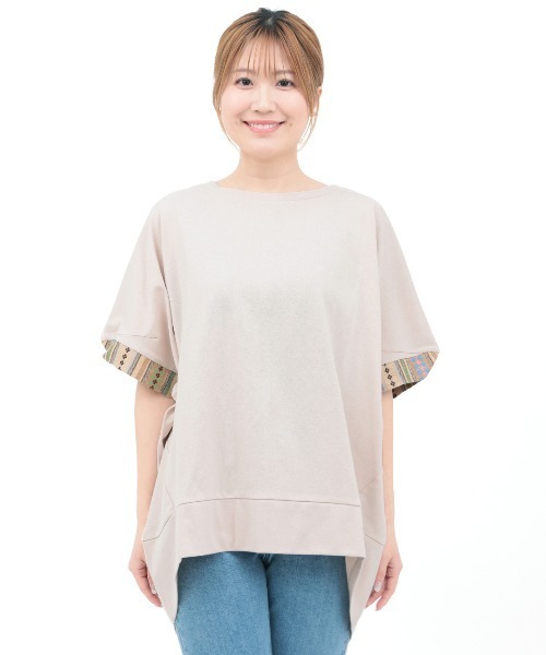 チチカカ（チチカカ）の「ドルマンコクーンジャカードプルオーバー（Tシャツ/カットソー・レディース・レッド/ブラック/ネイビー/ベージュ・FREE）」の12枚目の写真