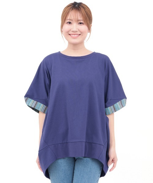 チチカカ（チチカカ）の「ドルマンコクーンジャカードプルオーバー（Tシャツ/カットソー・レディース・レッド/ブラック/ネイビー/ベージュ・FREE）」の13枚目の写真