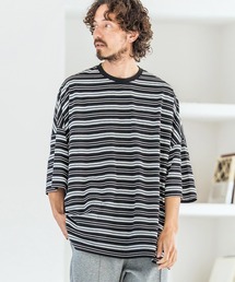 mt10397-Multi-Stripe Fabric Short Sleeve T-Shirt Tシャツ(MGN-261-053)