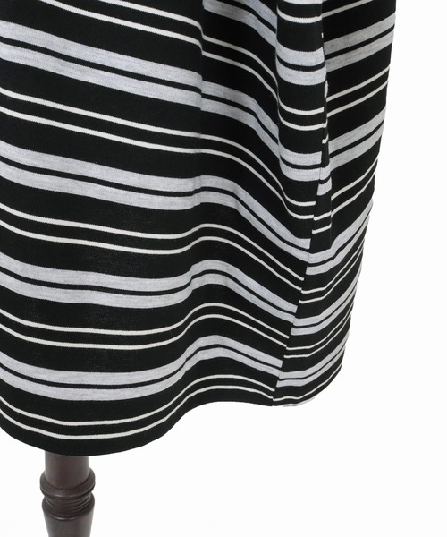 Magine(マージン)の「mt10397-Multi-Stripe Fabric Short Sleeve T-Shirt Tシャツ(MGN-261-053)(Tシャツ/カットソー・メンズ・ベージュ/ブラック・44/46/48)」の15枚目の写真