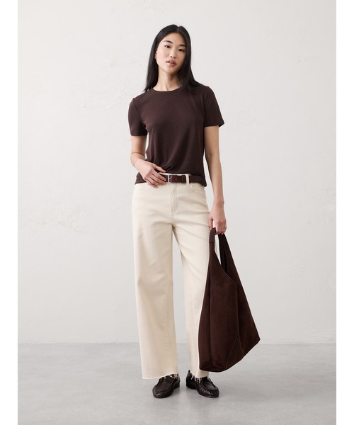 BANANA REPUBLIC FACTORY STORE(バナナリパブリック ファクトリーストア)の「BANANA REPUBLIC FACTORY STORE リネンブレンド クルーネックTシャツ(Tシャツ/カットソー・レディース・ブルー系その他/ベージュ/ブラック/ホワイト/ブラウン・XS/L/M/S)」の19枚目の写真