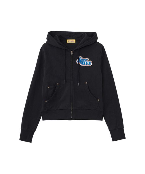 HYSTERIC GLAMOUR(ヒステリックグラマー)の「SUPER HYS ショート丈パーカー(パーカー・レディース・ブラック/ネイビー/トップグレー・FREE)」の2枚目の写真