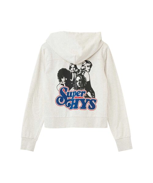 HYSTERIC GLAMOUR(ヒステリックグラマー)の「SUPER HYS ショート丈パーカー(パーカー・レディース・ブラック/ネイビー/トップグレー・FREE)」の3枚目の写真