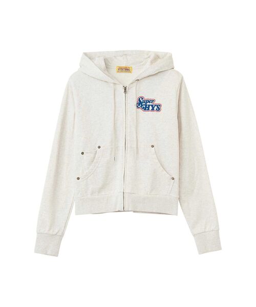 HYSTERIC GLAMOUR(ヒステリックグラマー)の「SUPER HYS ショート丈パーカー(パーカー・レディース・ブラック/ネイビー/トップグレー・FREE)」の12枚目の写真