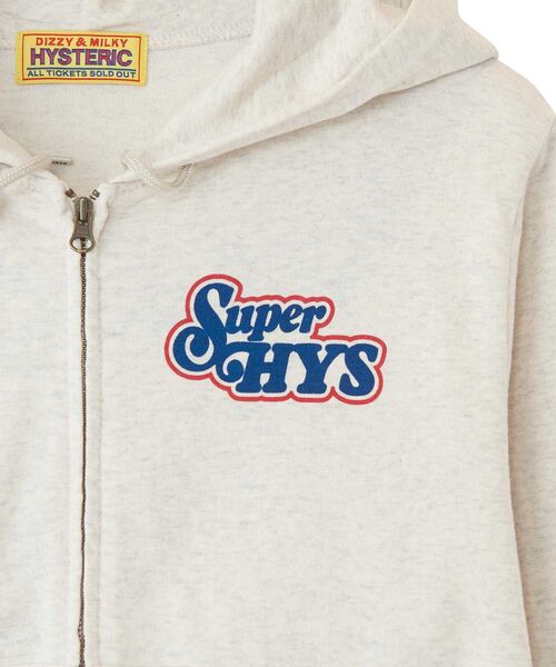 HYSTERIC GLAMOUR(ヒステリックグラマー)の「SUPER HYS ショート丈パーカー(パーカー・レディース・ブラック/ネイビー/トップグレー・FREE)」の11枚目の写真