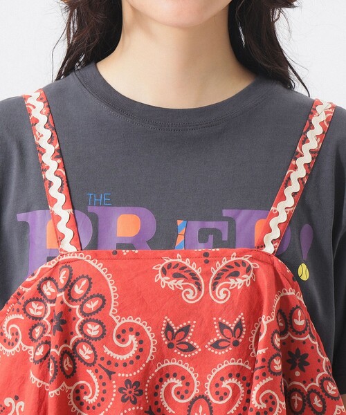 BEAMS BOY（ビームスボーイ）の「バンダナ プリント キャミ（キャミソール・レディース・レッド/ネイビー・ONE SIZE）」の7枚目の写真