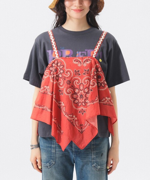 BEAMS BOY（ビームスボーイ）の「バンダナ プリント キャミ（キャミソール・レディース・レッド/ネイビー・ONE SIZE）」の10枚目の写真