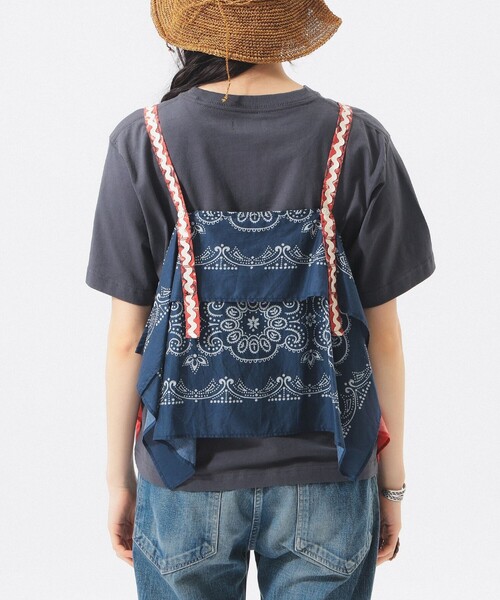 BEAMS BOY（ビームスボーイ）の「バンダナ プリント キャミ（キャミソール・レディース・レッド/ネイビー・ONE SIZE）」の12枚目の写真