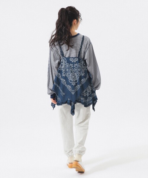 BEAMS BOY（ビームスボーイ）の「バンダナ プリント キャミ（キャミソール・レディース・レッド/ネイビー・ONE SIZE）」の15枚目の写真