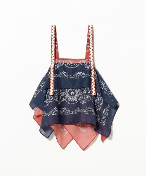 BEAMS BOY（ビームスボーイ）の「バンダナ プリント キャミ（キャミソール・レディース・レッド/ネイビー・ONE SIZE）」の9枚目の写真