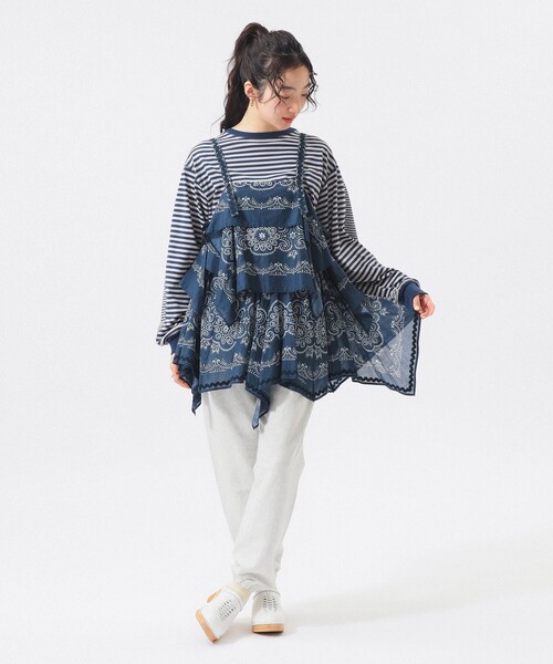 BEAMS BOY（ビームスボーイ）の「バンダナ プリント キャミ（キャミソール・レディース・レッド/ネイビー・ONE SIZE）」の20枚目の写真