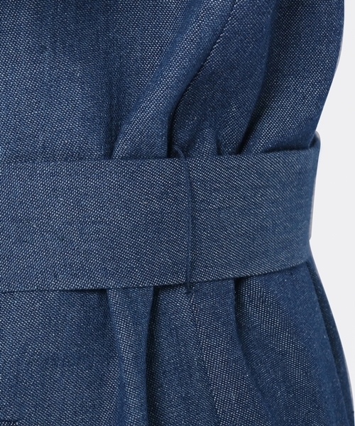 Chico（チコ）の「ドレープ衿ロングコート（トレンチコート・レディース・ベージュ/ライトベージュ/ネイビー・FREE）」の10枚目の写真