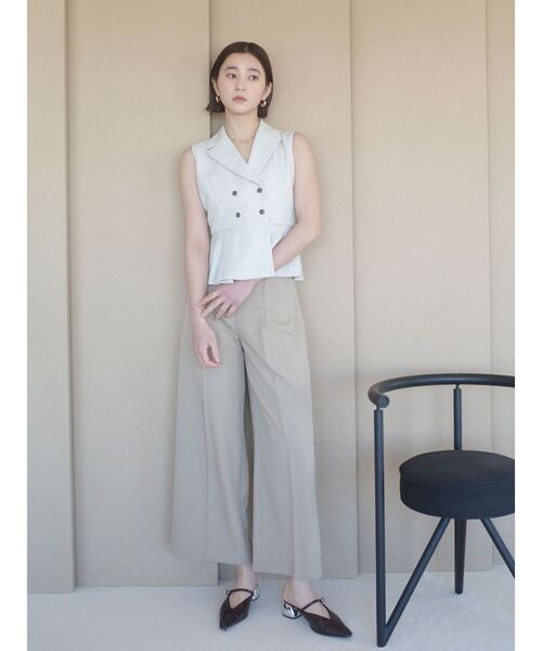 LAGUNAMOON（ラグナムーン）の「タックペプラムベスト（ベスト・レディース・チャコールグレー/アイボリー/モカ・FREE）」の22枚目の写真