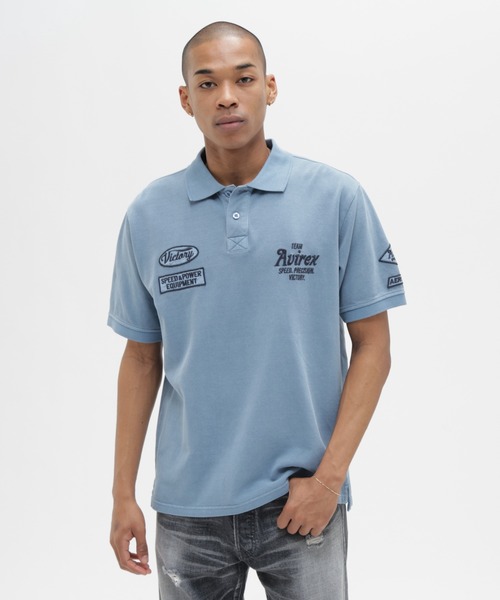 AVIREX（アヴィレックス）の「《A.A.R.C》POLO SHIRT / ポロシャツ / AVIREX / アヴィレックス（ポロシャツ・メンズ・ブルーグレー/チャコール/ホワイト・XX-LARGE/X-LARGE/MEDIUM/LARGE）」の16枚目の写真
