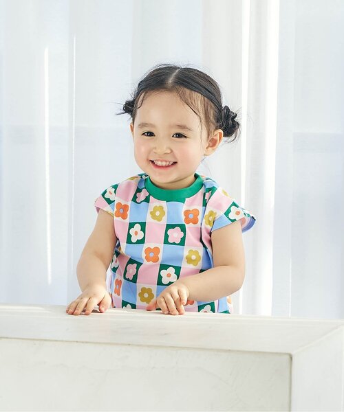 apres les cours（アプレレクール）の「【リンク/WEB限定】FUNNY総柄セットアップ（セットアップ・キッズ・その他3/キナリ/ストライプ/サックスブルー・70/80/90/100/110/120/130）」の7枚目の写真