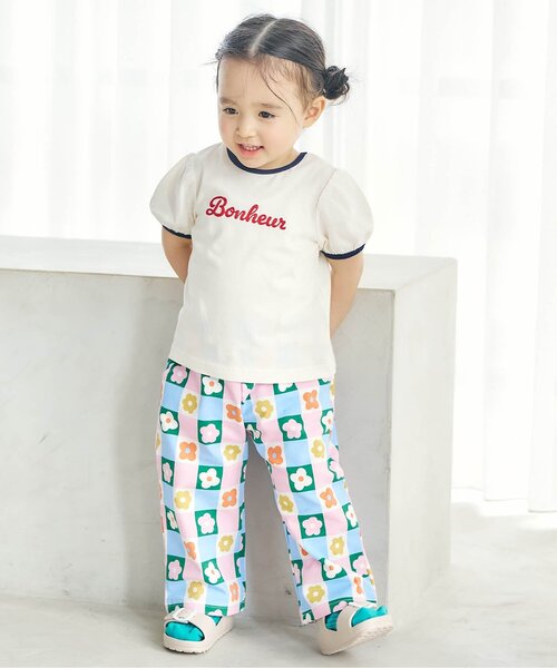 apres les cours（アプレレクール）の「【リンク/WEB限定】FUNNY総柄セットアップ（セットアップ・キッズ・その他3/キナリ/ストライプ/サックスブルー・70/80/90/100/110/120/130）」の9枚目の写真