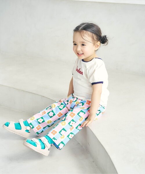 apres les cours（アプレレクール）の「【リンク/WEB限定】FUNNY総柄セットアップ（セットアップ・キッズ・その他3/キナリ/ストライプ/サックスブルー・70/80/90/100/110/120/130）」の10枚目の写真