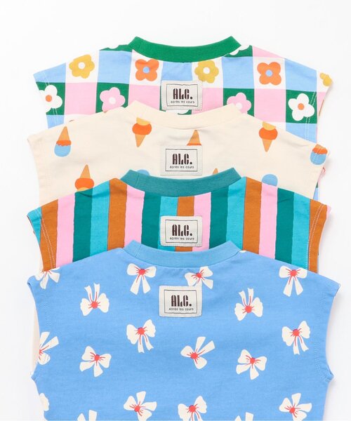 apres les cours（アプレレクール）の「【リンク/WEB限定】FUNNY総柄セットアップ（セットアップ・キッズ・その他3/キナリ/ストライプ/サックスブルー・70/80/90/100/110/120/130）」の21枚目の写真