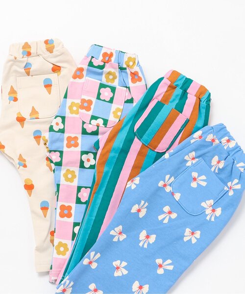 apres les cours（アプレレクール）の「【リンク/WEB限定】FUNNY総柄セットアップ（セットアップ・キッズ・その他3/キナリ/ストライプ/サックスブルー・70/80/90/100/110/120/130）」の22枚目の写真