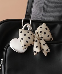 tiny tiny（ティニーティニー）の「リボンドット柄チャーム[tiny tiny(ティニーティニー)]（キーホルダー）」