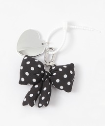 tiny tiny（ティニーティニー）の「リボンドット柄チャーム[tiny tiny(ティニーティニー)]（キーホルダー）」