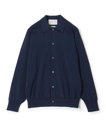 TOMORROWLAND tricot ギザコットン ポロカラーカーディガン