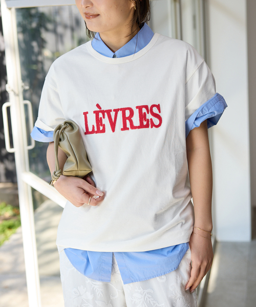 SLOBE IENA（スローブイエナ）の「LEVRES Tシャツ（Tシャツ/カットソー・レディース・ホワイト/ホワイト系その他・FREE）」の8枚目の写真