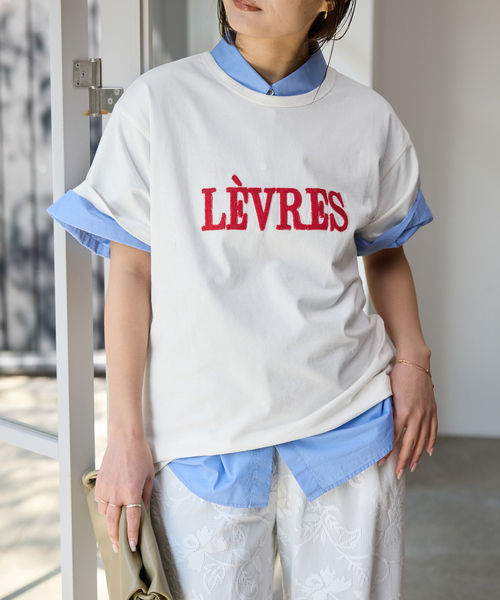 SLOBE IENA（スローブイエナ）の「LEVRES Tシャツ（Tシャツ/カットソー・レディース・ホワイト/ホワイト系その他・FREE）」の10枚目の写真