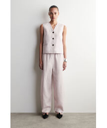 リネンバレルレッグパンツ