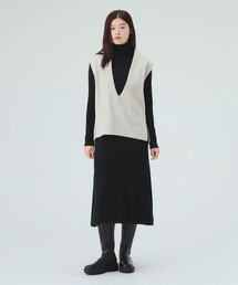 ジレ セット リブ ニット ワンピース(セットアイテム)