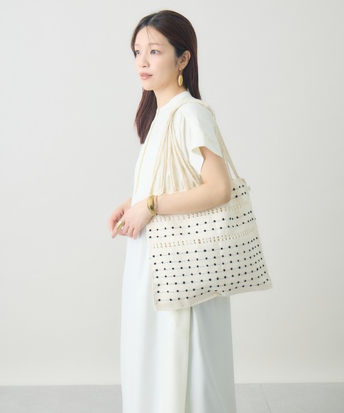 kuros'（クロス）の「ハンモックバッグ　ドット（トートバッグ・レディース・ブラック×ホワイト/ホワイト×ブラック/ブラック・FREE）」の7枚目の写真