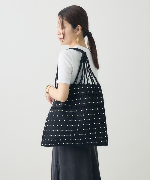 kuros'（クロス）の「ハンモックバッグ　ドット（トートバッグ・レディース・ブラック×ホワイト/ホワイト×ブラック/ブラック・FREE）」の19枚目の写真