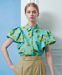 LOULOU WILLOUGHBY | WEB 一部店舗限定【LOULOU WILLOUGHBY】サンフラワープリントバルーンスリーブシャツ(シャツ/ブラウス)