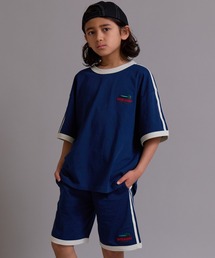 pairmanon（ペアマノン）の「【90-160】【綿100】吸水速乾 ライン半袖セットアップ【PAIRMANON STREET】（セットアップ）」