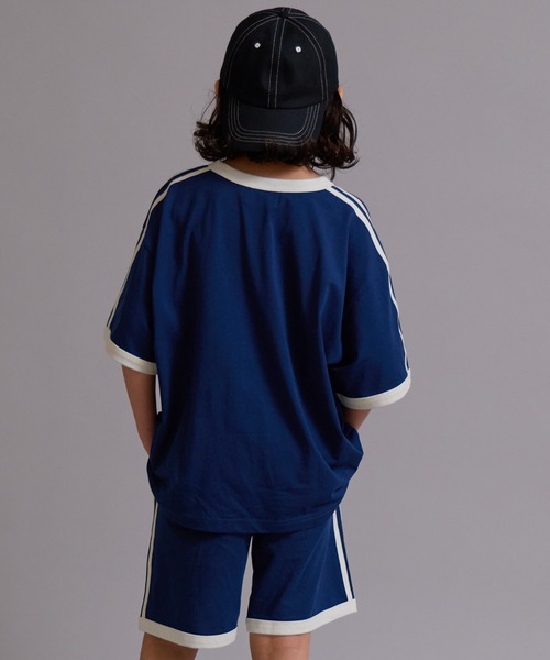 PAIRMANON STREET（ペアマノンストリート）の「【90-160】【綿100】吸水速乾 ライン半袖セットアップ【PAIRMANON STREET】（セットアップ・キッズ・ブラック/ピンク/ベージュ/ネイビー・100/110/120/130/140/150/160/90）」の19枚目の写真