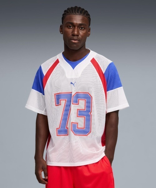PUMA(プーマ)の「PUMA BASKETBALL OUT OF BOUNDS TEE(プーマ バスケットボール アウト オブ バウンズ Tシャツ)(Tシャツ/カットソー・メンズ・グリーン系/ホワイト系・MEDIUM/LARGE/X-LARGE)」の1枚目の写真