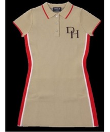 DOCUS（ドゥーカス）の「DOCUS （ドゥーカス） ゴルフウェア ワンピース レディース 半袖 ポロワンピース ｜ サイドライン ロゴ刺繍（ワンピース）」