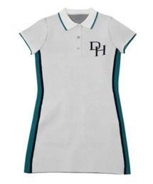 DOCUS（ドゥーカス）の「DOCUS （ドゥーカス） ゴルフウェア ワンピース レディース 半袖 ポロワンピース ｜ サイドライン ロゴ刺繍（ワンピース）」