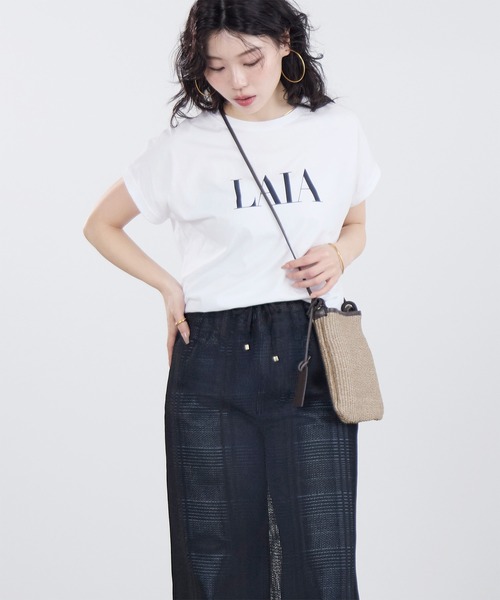 marco masi（マルコマージ）の「【MARCO MASI】ラフィア風ショルダーミニバッグ（ショルダーバッグ・レディース・グレイッシュベージュ・FREE）」の5枚目の写真