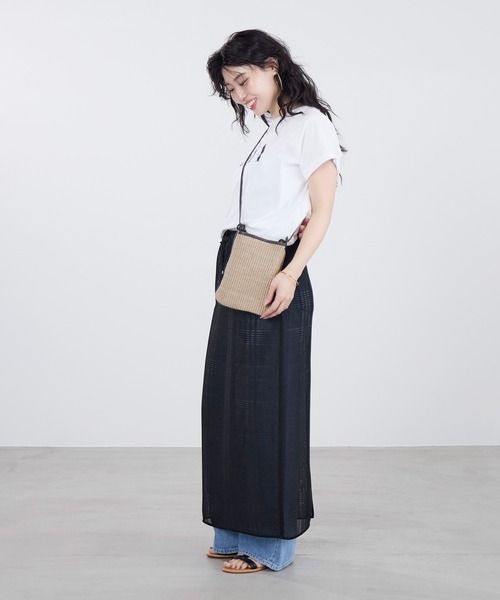 marco masi（マルコマージ）の「【MARCO MASI】ラフィア風ショルダーミニバッグ（ショルダーバッグ・レディース・グレイッシュベージュ・FREE）」の11枚目の写真