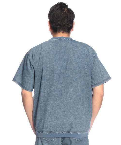 B&T CLUB（ビーティークラブ）の「Tシャツ 半袖 メンズ 大きいサイズ BREEZE DENIM デニム クルーネック カットソー B＆T CLUB (ビーアンドティークラブ)（Tシャツ/カットソー・メンズ・ネイビー/ダークグレー・X3(6L～7L)/X2(4L～5L)/X1(3L～4L)）」の17枚目の写真