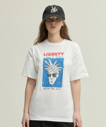 リバティピープルTシャツ_ホワイト