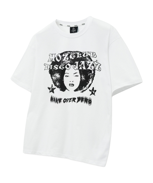MOZMOZ(モズモズ)の「ディスコガール オーバーサイズ 半袖Tシャツ ホワイト(Tシャツ/カットソー・レディース・その他・2/3/1)」の2枚目の写真