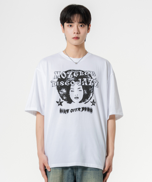 MOZMOZ(モズモズ)の「ディスコガール オーバーサイズ 半袖Tシャツ ホワイト(Tシャツ/カットソー・レディース・その他・2/3/1)」の3枚目の写真
