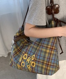 Vipoa | Retro logo checkered shoulder bag(ショルダーバッグ)