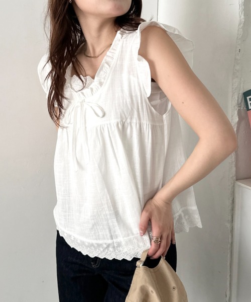 CLEA(クレア)の「レイヤードフリルブラウス(Tシャツ/カットソー・レディース・ピンク/その他4/その他1/ライトブルー/ホワイト/アイボリー/その他2/その他3・FREE)」の20枚目の写真