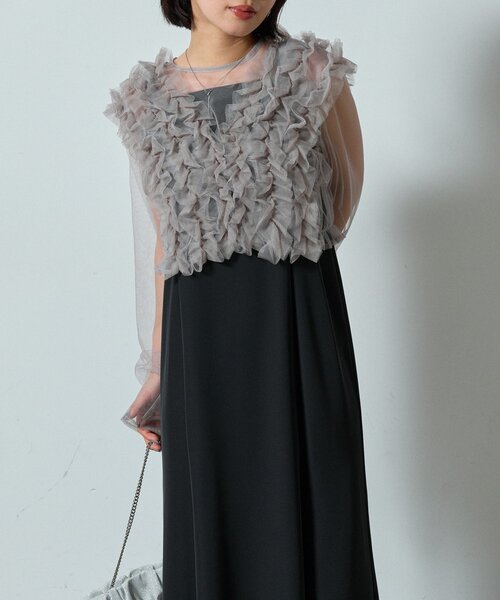 goocy(グーシー)の「マルチウェイフリルドレス(ワンピース・レディース・ブラック/ブルー/ブラウン・FREE)」の6枚目の写真