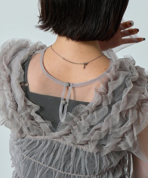goocy(グーシー)の「マルチウェイフリルドレス(ワンピース・レディース・ブラック/ブルー/ブラウン・FREE)」の7枚目の写真